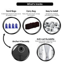 Wallaroo Gazebo Tent Marquee 3x3 PopUp Outdoor Black-8