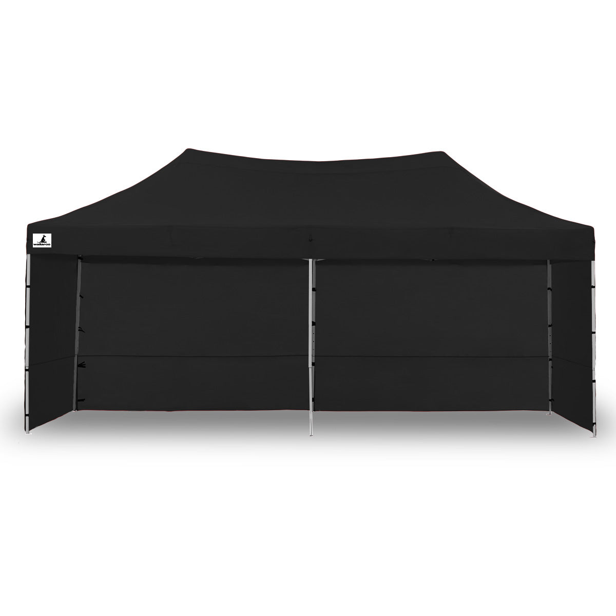 Wallaroo Gazebo Tent Marquee 3x6m PopUp Outdoor Wallaroo Black - 0