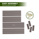 Wallaroo Garden Bed 100 x 60 x 30cm Galvanized Steel - Grey-7