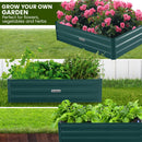 Wallaroo Garden Bed 120 x 60 x 30cm Galvanized Steel - Green-5