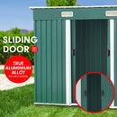 Wallaroo Garden Shed Flat 4ft x 6ft Outdoor Storage Shelter - Green-3