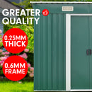 Wallaroo 4ft x 8ft Garden Shed Flat Roof Outdoor Storage - Green-5