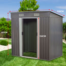 Wallaroo 4ft x 8ft Garden Shed Flat Roof Outdoor Storage - Grey-9