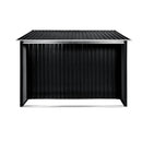 Wallaroo Garden Shed with Semi-Closed Storage 10*8FT - Black-4