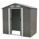 Wallaroo Garden Shed Spire Roof 4ft x 6ft Outdoor Storage Shelter - Grey-1