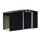 Wallaroo Garden Shed with Semi-Close Storage 4*8FT - Black-3