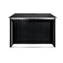 Wallaroo Garden Shed with Semi-Close Storage 6*8FT - Black-4