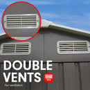 Wallaroo Garden Shed Spire Roof 8ft x 8ft Outdoor Storage Shelter - Grey-8