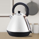 Pronti 1.7l Rose Trim Collection Kettle - White-9