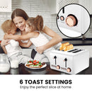Pronti Rose Trim Collection Toaster & Kettle Bundle - White-11