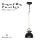 Sarantino Black and Gold Pendant Light-9