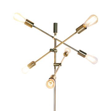 Sarantino 6-Light Metal Sputnik Floor Lamp - 0