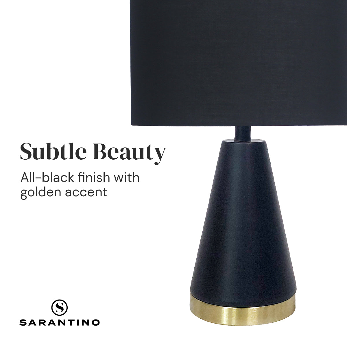 Sarantino Metal Table Lamp in Black and Gold - 0