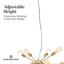 Sarantino 15-Light Sputnik Chandelier in Brass Finish-3