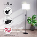 Sarantino Height-Adjustable Metal Floor Lamp Matte Black-9