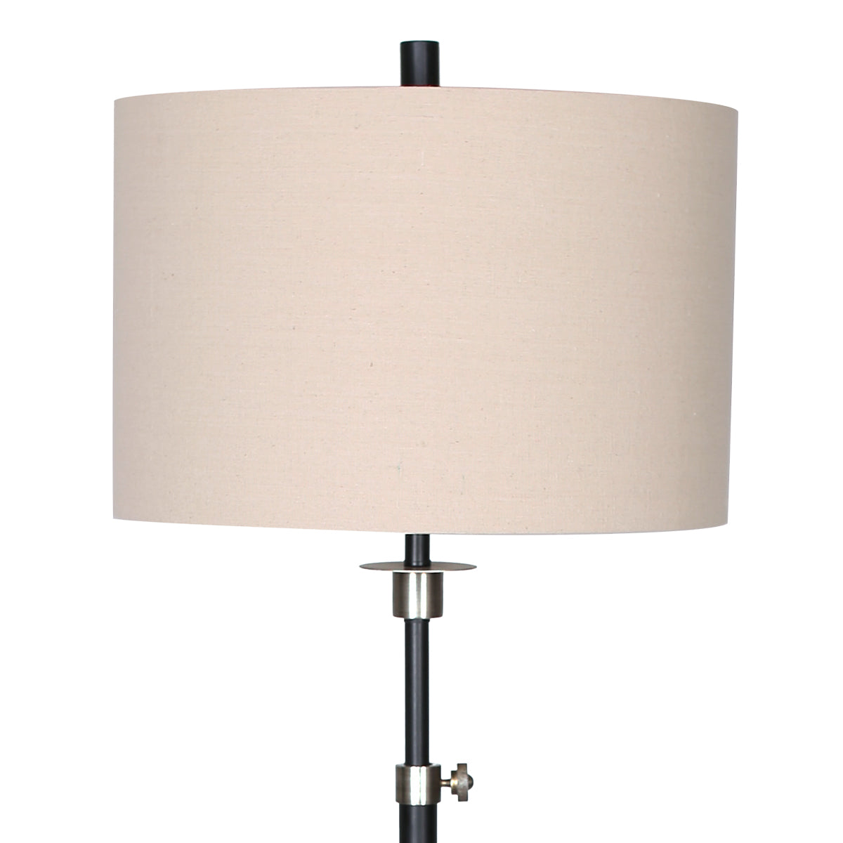 Sarantino Metal Floor Lamp with Cream Drum Shade - 0