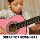 Karrera 34in Acoustic Wooden Childrens Guitar - Pink-6