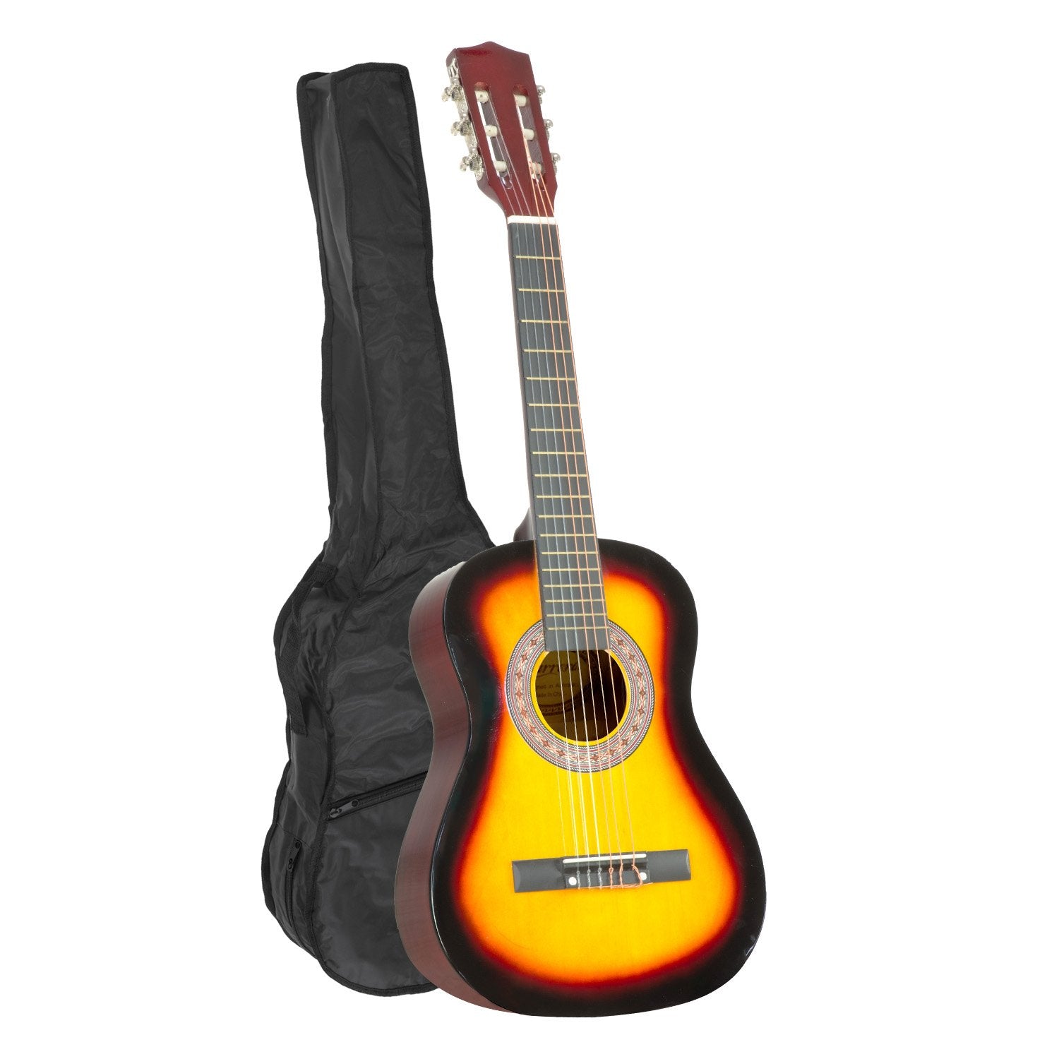 Karrera 34in Acoustic Wooden Childrens Guitar - Sunburst - 0