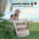 Furtastic Foldable Pet Stairs In Grey - 38cm Dog Ladder Cat Ramp-9
