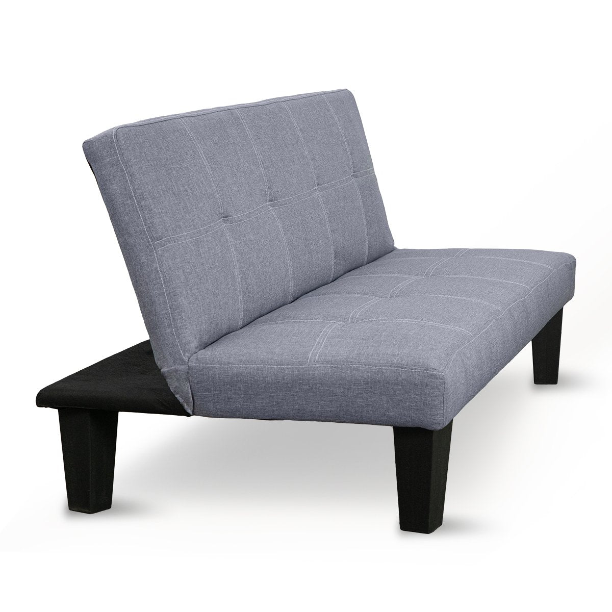 Sarantino Sofa Bed Lounge Couch Futon Furniture Seat Adjustable Suite Dark Grey - 0