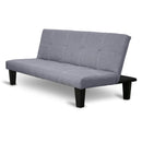 Sarantino Sofa Bed Lounge Couch Futon Furniture Seat Adjustable Suite Dark Grey-4