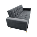 Sarantino Ava 3-seater Tufted Velvet Sofa Bed By Sarantino - Dark Grey-2