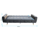 Sarantino Ava 3-seater Tufted Velvet Sofa Bed By Sarantino - Dark Grey-6