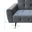 Sarantino Ava 3-seater Tufted Velvet Sofa Bed By Sarantino - Dark Grey-7