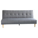 Sarantino Madison Sofa Bed Lounge Couch Futon Furniture Home Light Grey Linen Suite-6