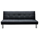 Sarantino Chelsea Sofa Bed Faux Leather Lounge Couch Futon Furniture Modular Suite-1
