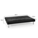 Sarantino Chelsea Sofa Bed Faux Leather Lounge Couch Futon Furniture Modular Suite-5