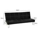Sarantino Chelsea Sofa Bed Faux Leather Lounge Couch Futon Furniture Modular Suite-6