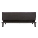 Sarantino 3 Seater Modular Faux Linen Fabric Sofa Bed Couch - Black-8