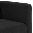 Sarantino Tufted Faux Linen 3-Seater Sofa Bed with Armrests - Black-10