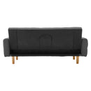 Sarantino 3-Seater Fabric Sofa Bed Futon - Dark Grey-7