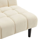 Sarantino Faux Suede Fabric Sofa Bed Furniture Lounge Seat Beige-12