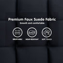 Sarantino Faux Suede Fabric Sofa Bed Furniture Lounge Seat Black-8