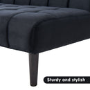 Sarantino Faux Suede Fabric Sofa Bed Furniture Lounge Seat Black-10