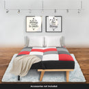 Sarantino 3 Seater Modular Linen Fabric Wood Sofa Bed Couch - Multi-colour-5