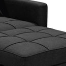 Sarantino Suri 3-in-1 Convertible Lounge Chair Bed - Black-9