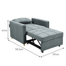 Sarantino Suri 3-in-1 Convertible Sofa Chair Bed -  Airforce Blue-4