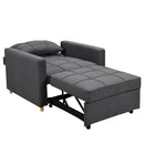 Sarantino Suri 3-in-1 Convertible Lounge Chair Bed - Dark Grey-2