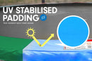 Kahuna 6ft Trampoline Round Free Pad Cover Spring Mat Net Safety Net Enclosure Rainbow-8