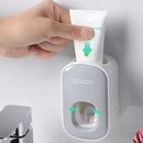 Ecoco Wall mount auto ands Free Toothpaste Dispenser Automatic Toothpaste Squeezer Bathroom Toothpaste Holder Black-4