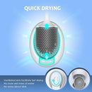 Ecoco Silicone Water Drop Toilet Brush Holder Set Wall-Mounted Cleaning Brush Tool Grey-5