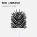 Ecoco Silicone Water Drop Toilet Brush Holder Set Wall-Mounted Cleaning Brush Tool Grey-13