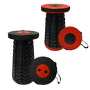 Portable Folding Stool Retractable Travel Seat Camping Fishing Chair Outdoor Black-2