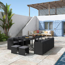 Bali 13PC Outdoor Dining Set-Black-3