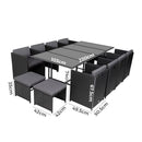 Bali 13PC Outdoor Dining Set-Black-10