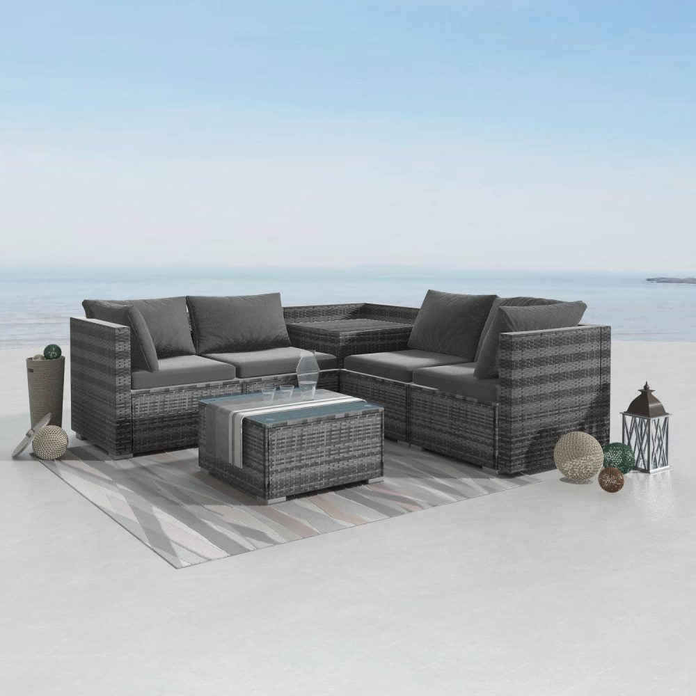 6PCS Outdoor Modular Lounge Sofa Coogee-Grey